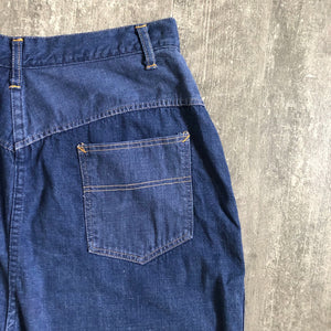 1950s denim . vintage 50s side zips . 30-31 waist