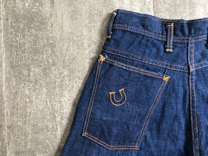 1940s 1950s Western wear denim . vintage jeans . 25 waist