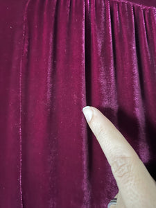 1930s silk velvet gown . vintage 30s velvet dress . size xs to small