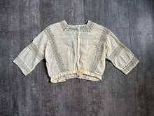 Load image into Gallery viewer, Antique Edwardian blouse . vintage lace embroidered top . size s to s/m