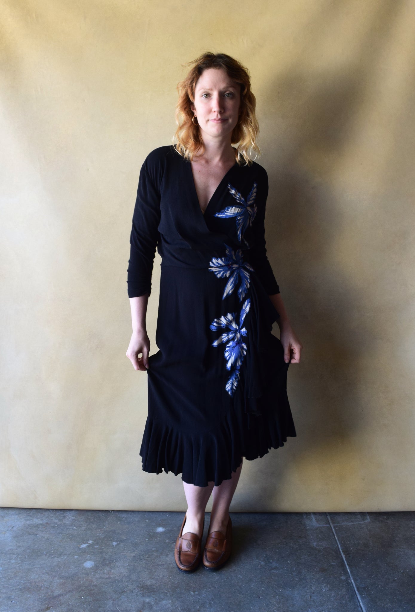 1940s floral appliqué dress . vintage 40s dress . size medium to m/l – bluefennel 1940s floral appliqué dress . vintage 40s dress . size medium to m/l – bluefennel