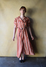 Load image into Gallery viewer, 1930s dressing gown . vintage 30s puff sleeve dress . size xs to s/m