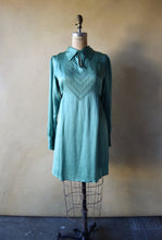 Load image into Gallery viewer, 1920s silk satin tunic . vintage 20s green top . size xs to s