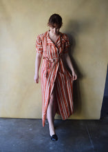Load image into Gallery viewer, 1930s dressing gown . vintage 30s puff sleeve dress . size xs to s/m