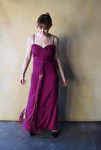 Load image into Gallery viewer, 1940s gown . vintage 40s tasseled dress . size s to m