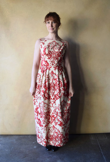 1960s Mademoiselle Ricci gown . vintage demi couture dress . size xs