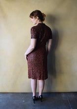 Load image into Gallery viewer, 1940s Ceil Chapman dress . vintage 40s sequin dress . size s/m to m