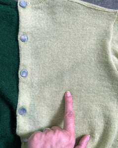 1950s color block Jantzen cardigan . vintage 50s sweater . size small to large