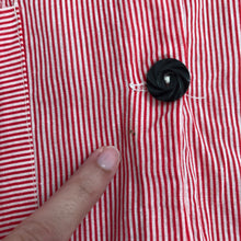 Load image into Gallery viewer, Vintage 1940s dress . striped 40s dress . size xl to xxl