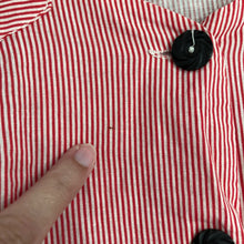Load image into Gallery viewer, Vintage 1940s dress . striped 40s dress . size xl to xxl