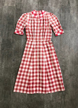 Load image into Gallery viewer, 1930s gingham dress . vintage dress . size xs