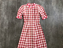 Load image into Gallery viewer, 1930s gingham dress . vintage dress . size xs