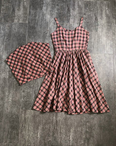1940s 1950s dress set . sundress and top . size s to s/m