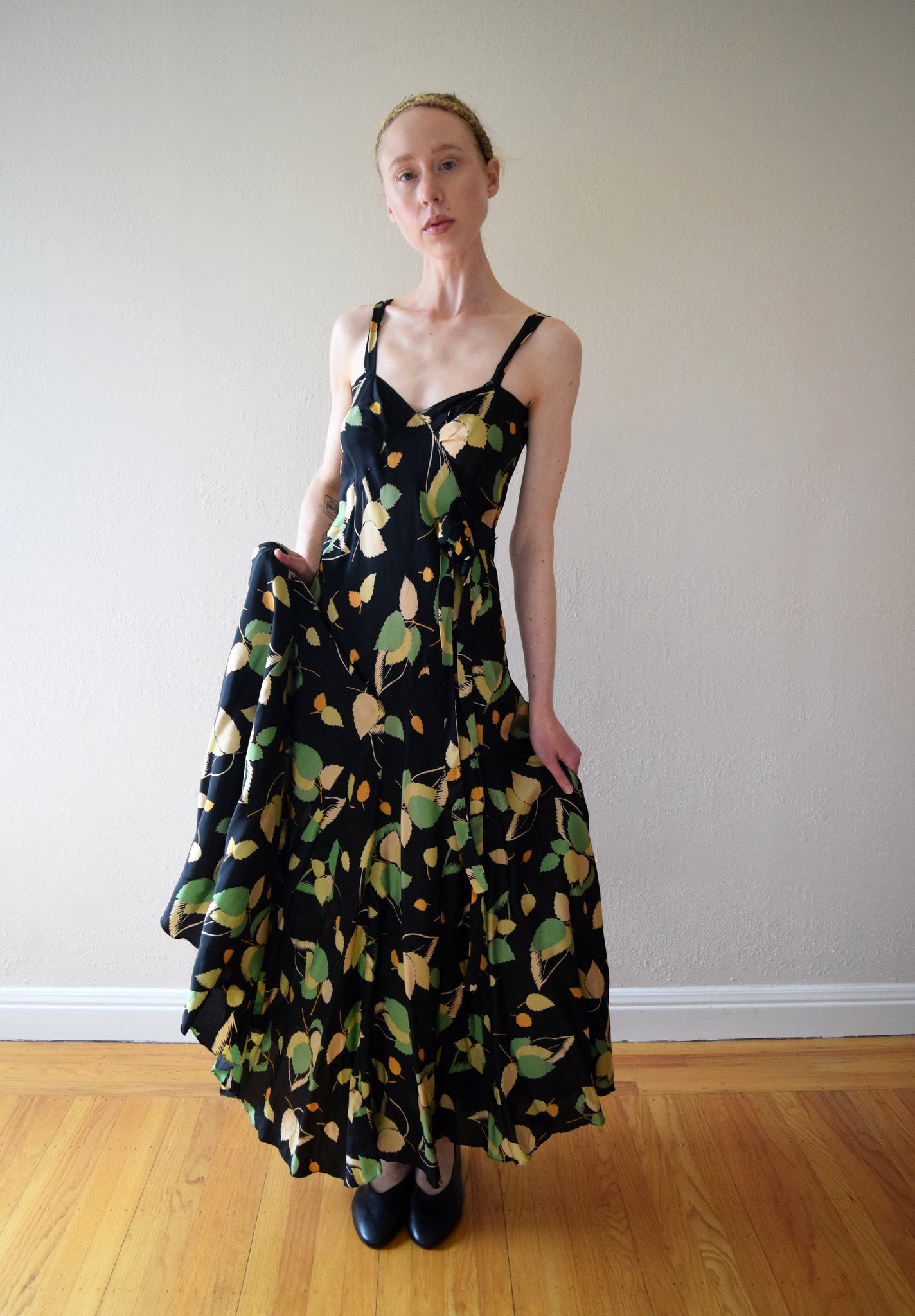 1930s silk gown . vintage 30s bias cut dress . size xs to small – bluefennel