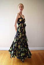 Load image into Gallery viewer, 1930s silk gown . vintage 30s bias cut dress . size xs to small