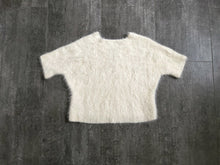 Load image into Gallery viewer, 1940s 1950s ivory angora sweater . vintage knitwear . size l to xl