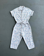 Load image into Gallery viewer, 1950s flannel jumpsuit . vintage 50s novelty print romper . size small to s/m