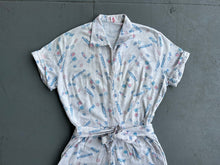 Load image into Gallery viewer, 1950s flannel jumpsuit . vintage 50s novelty print romper . size small to s/m