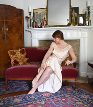 Load image into Gallery viewer, Vintage 1930s 1940s nightgown . rayon silk satin dress . size small to medium