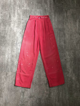 Load image into Gallery viewer, 1930s 1940s trousers . vintage red high waist pants . size xxs