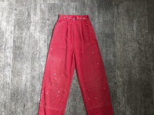 Load image into Gallery viewer, 1930s 1940s trousers . vintage red high waist pants . size xxs