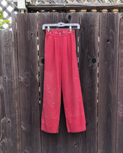 Load image into Gallery viewer, 1930s 1940s trousers . vintage red high waist pants . size xxs