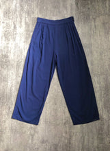 Load image into Gallery viewer, 1940s trousers . vintage navy blue 40s pants . size m to m/l
