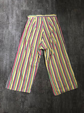 Load image into Gallery viewer, 1940s striped cotton pants . vintage 40s pants . size m to m/l