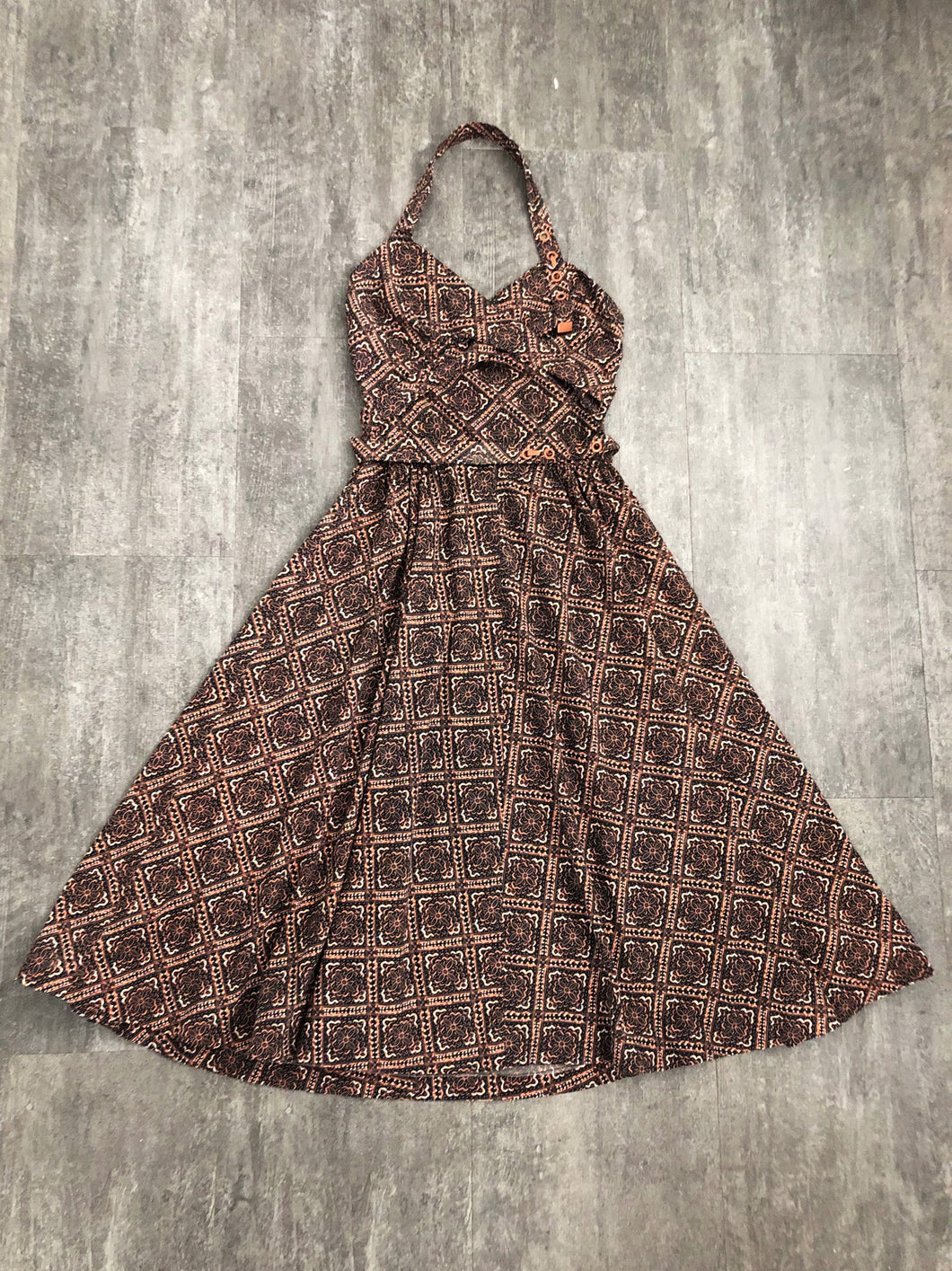 1950s Parade grommet dress . 50s dress . size m