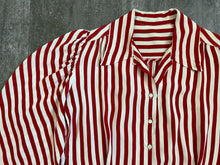 Load image into Gallery viewer, 1940s striped rayon blouse . vintage 40s top . size xs to small