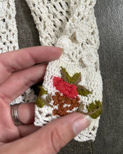 Load image into Gallery viewer, 1930s rayon crochet top . vintage embroidered top . size xs to m