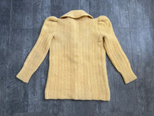 Load image into Gallery viewer, 1930s yellow sweater . vintage 30s knit top . size xs to s