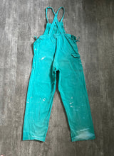 Load image into Gallery viewer, 1940s WWII gunner overalls . green pants . size m to xl