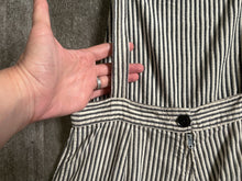 Load image into Gallery viewer, 1940s 1950s overalls . striped cotton sportswear overalls . size s