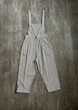 Load image into Gallery viewer, 1940s 1950s overalls . striped cotton sportswear overalls . size s