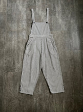 Load image into Gallery viewer, 1940s 1950s overalls . striped cotton sportswear overalls . size s