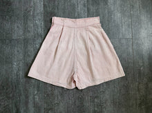Load image into Gallery viewer, 1940s striped seersucker shorts . vintage 40s shorts . 25-27 waist