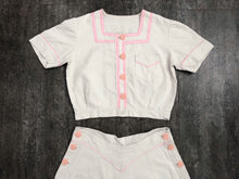 Load image into Gallery viewer, 1930s playsuit . vintage 30s top and shorts . size xs