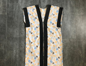 1920s 1930s robe . vintage art deco smock . size xs to l