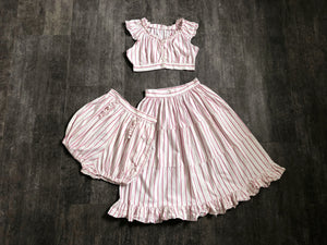 1940s playsuit . vintage 40s 3-piece playsuit . size xs to xs/s