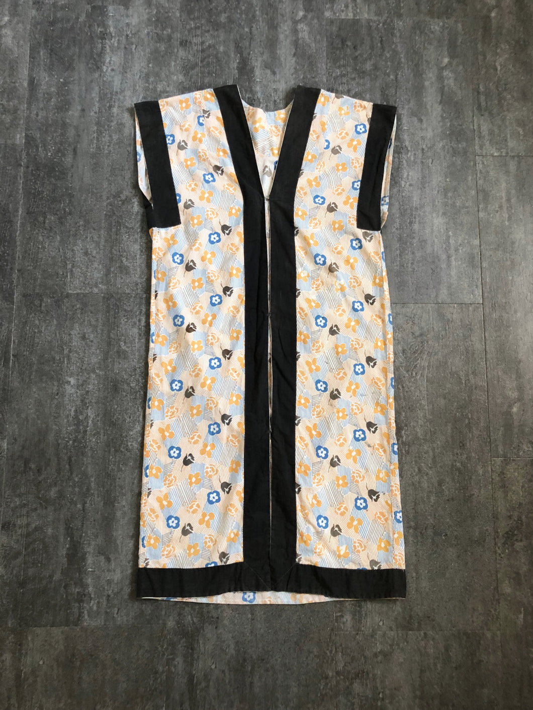 1920s 1930s robe . vintage art deco smock . size xs to l