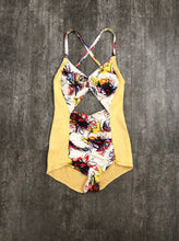 Load image into Gallery viewer, 1940s cutout swimsuit . vintage 40s swimwear . size xs/s to m