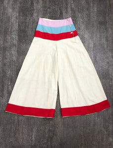 1930s beach pajama pants . 30s sportswear pants . size s