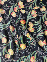 Load image into Gallery viewer, 1920s tulip print dress . vintage 20s dress . size xl to xxl