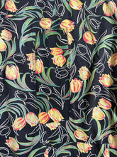 Load image into Gallery viewer, 1920s tulip print dress . vintage 20s dress . size xl to xxl