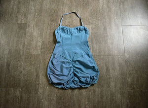 1940s blue swimsuit . 40s rayon swimsuit