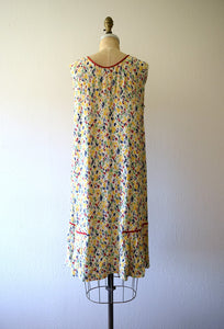 1920s rainbow print dress . vintage 20s dress