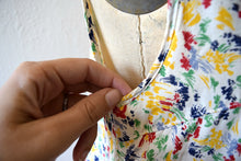 Load image into Gallery viewer, 1920s rainbow print dress . vintage 20s dress