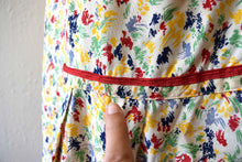 Load image into Gallery viewer, 1920s rainbow print dress . vintage 20s dress