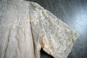 Antique Edwardian blouse . vintage floral net top